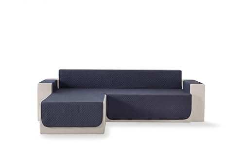 Miniatura 2 de Todocama Funda Cubre Sofá, Plazas, Protector De Sofás Acolchado De Rombos, Transpirable, Fácil De Limpiar, Gris Oscuro, Chaise Izquierdo 200cm
