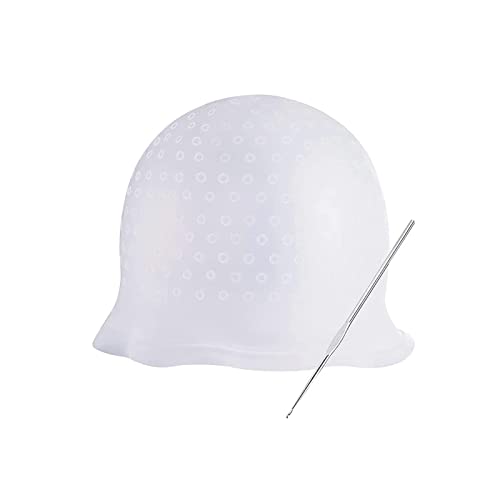Strähnchenhaube,Silikon Highlight Haar Kappe,Wiederverwendbar Salon Haar Farbstoff Kappe,Haare Färben Hervorhebung Kappe,Silikon Cap,für Frauen Mädchen Färben von Haaren Highlight Haar Kappe Cover