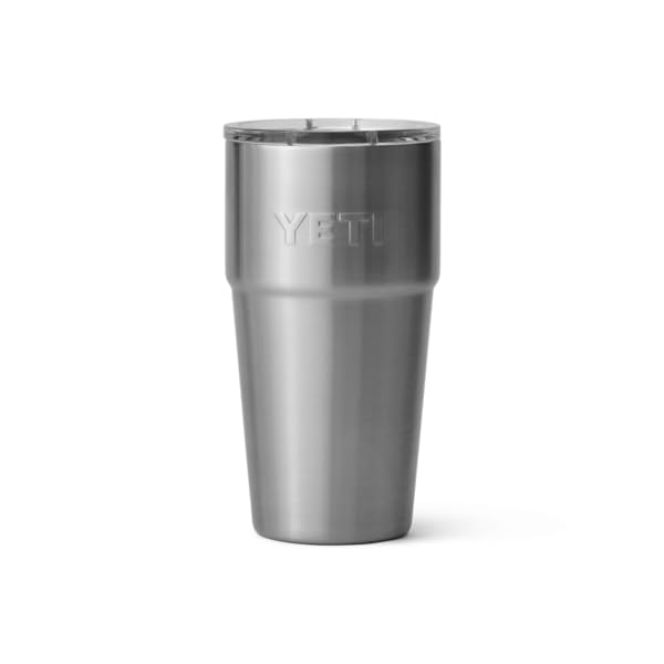 YETI Rambler 20 oz (591 ml) Stackable Cup with Removable Magslider Lid, Stainless Steel Vacuum Insulated Coffee Cup, Stainless Steel - Image 3