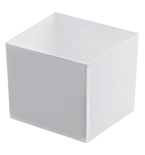 Monouso | 15 Bols de Plástico para Degustaciones, 4,7x4,7cm, 60ml, Color Blanco, Vasitos para Postres, Aperitivos, Catering, Reutilizable, Reciclable, hasta 125 Usos