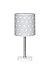 Produktbild Nachttischlampe Kinderzimmer Tischleuchte mit Punkten in Silber grau Weiss, 15 x 15 x 35 cm, E27, 60 Watt, 230Volt