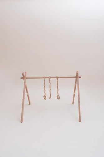 Oyun Halısı Ahşap Bebek Oyun Alanı Etkinlik Baby Gym Sallanan Oyuncaklar Dahil Polar - Görsel 7