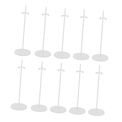 Sosoport 10Pcs Transparent Plastic Doll Display Rack Sturdy Doll Holder Stands for Dolls Doll Storage Support Base for Organizing and Showcasing Your Doll Collection