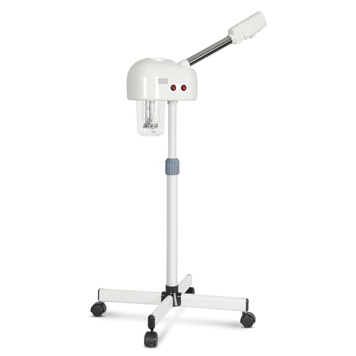 LN COZY CORNER Professional Facial Steamer, Nano Ionic Skin Care Steamer with Fast Heating, Portable & Adjustable Steam Settings for Home Spa, Acne Treatment, Travel-Friendly Design（White