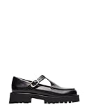 Steve Madden Femme Leona Mocassin, Cuir Noir, 39 EU