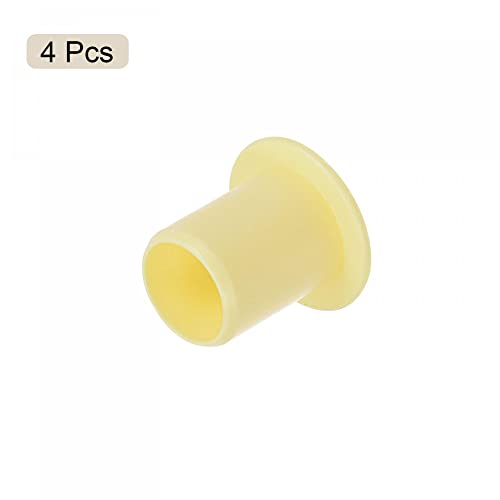 Uxcell Flanged Sleeve Bearings 10Mm Bore 12Mm Od 17Mm Length Pom Wrapped Oilless Bushings Yellow 4Pcs #TOP2