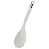 BESPORTBLE Antihaftbeschichteter Silikon Reislöffel mit Griff Hitzebeständig Ergonomisch Küchenutensil für Reis Suppe und Brei mit Aufhängeöse