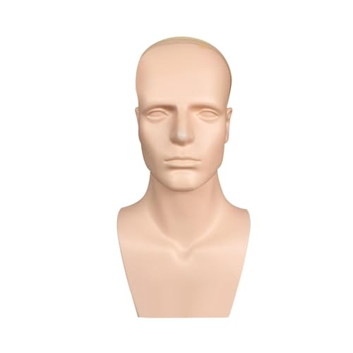 Tête de mannequin homme avec épaules modèle de buste en PVC pour perruque et masque