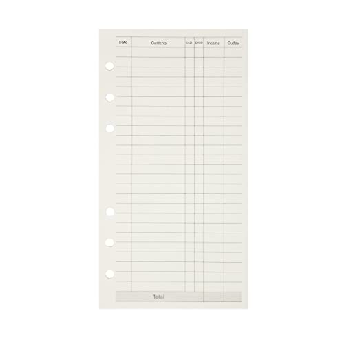 Image of Zelten Loose Leaf Punched Paper Refills Paper for 6 Hole Binder Personal Organizer Diary Notebook Refillable Planner (Finance,A6 /6 Hole)