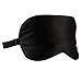 Beaupretty Silk Eye Mask with Adjustable Strap Black Sleep Mask for Travel Migraine Relief and Naps Lightweight and Breathable Design for Comfortable Wear Total Darkness Relaxation