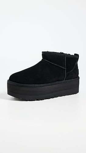 UGG Women's Classic Ultra Mini Platform Boot, Black, 9 | Image 1