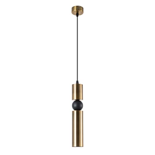 ARTE LAMP Suspension spot pour couloir avec câble - plafonnier cuisine LED – lustre avec douille pour 1 ampoule et abat-jour couleur cuivre