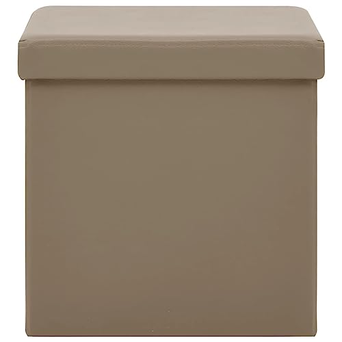 Tabouret pliant de rangement lot de 2 poufs pliables PVC