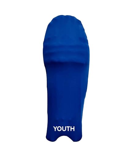 Image of Cricket Batting Pads Covers, Leg Guards Clads, Colored Pad Outer Skin || Protection from Ball Scratches and dust || Size-Youth || Age for 12-16 Years Old (Royal Blue)