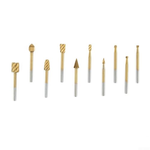 Set de 10 fresas rotativas de carburo para metal y madera miniatura 4