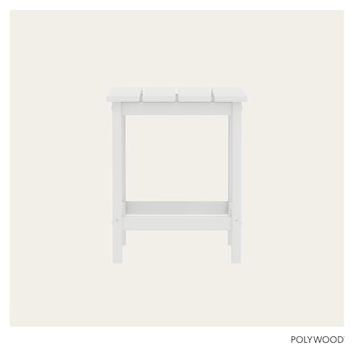 Image of POLYWOOD Long Island 18 inch Side Table, White
