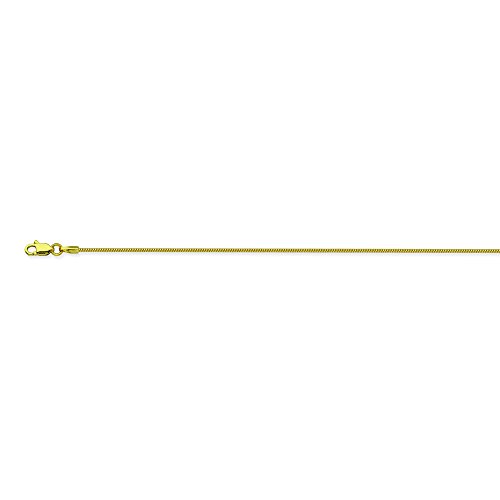 14K Yellow Gold 1.4 Snake Chain in 16 inch, 18 inch, 20 inch, & 24 inch