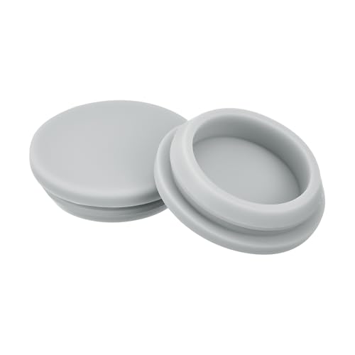 Image of MECCANIXITY 10pcs Silicone Snap in Locking Hole Plugs,30mm /1.2 Inch Mounting Diameter Narrow Groove Width 2.5mm Panel Seal Cover Round for Kitchen Bulkheads Waterproof Sealing Plugs Grey