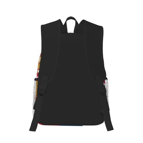 Sac à dos portable 15,7 pouces noir avec drapeau serbe pour PC - 3