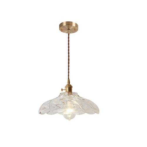 Lámpara colgante vintage de vidrio transparente para isla de cocina 2
