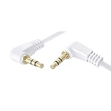 φ3.5mm ステレオミニプラグケーブル ホワイト 白 60cm(L型/L字プラグ オス-オス) オーディオケーブル 0.6m VM-4046WH