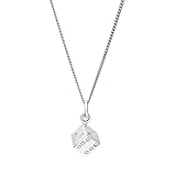 Silverly Collar Cadena Colgante Dados Plata de Ley 925 | Diseño Cadena Bordillo Delgada | Collares Cubos Cuadrados 3d Mujer | Regalo Minimalista Único Ella | Joyas Nupciales Amuleto Suerte