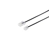  S-Conn 10m RJ11 - RJ45 câble de téléphone Noir, Transparent - Cables de téléphone (10 m, RJ11, RJ45, Noir, Transparent, Male Connector/Male Connector, Noir)