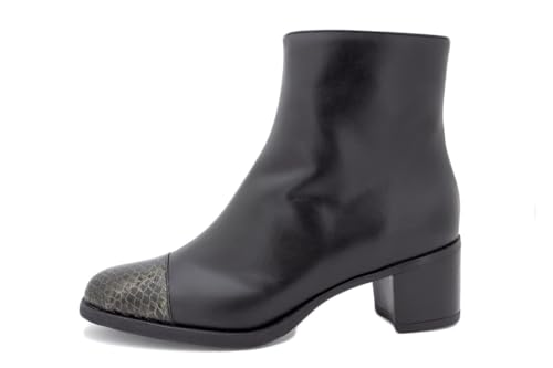 Bottines serpent graphite femme PieSanto 245441 chaussures confort cuir