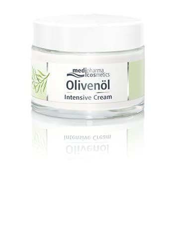 Medipharma Cosmetics Olivenol Intensive Cream, Anti-Falten-Gesichtscreme mit reinem Retinol, 50 ml, feuchtigkeitsspendend, straffend, Anti-Aging und regenerierend für trockene Haut mit Olivenöl und