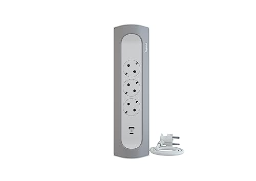 Regleta angular con USB C Legrand base múltiple de 3 tomas y cable de un metro 4