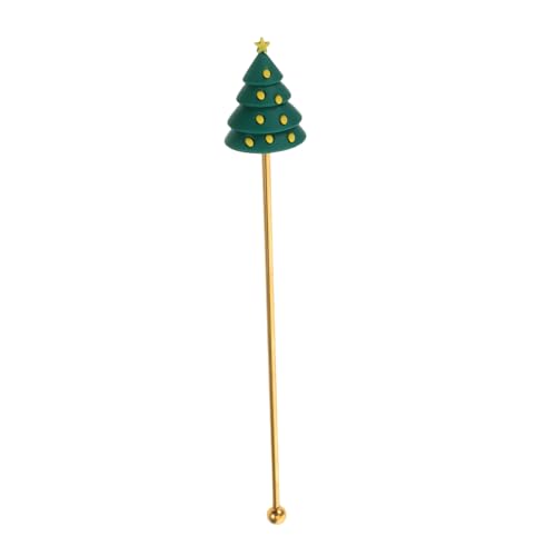 STOBAZA Christmas Tree Cocktail Swizzle Sticks Drink Stirrers for Coffee Tea and Desserts Holiday Party Supplies and Ergonomic Design