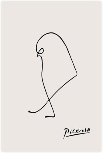 Cuadro de lienzo de Picasso lámina decorativa de pájaro para una oficina elegante