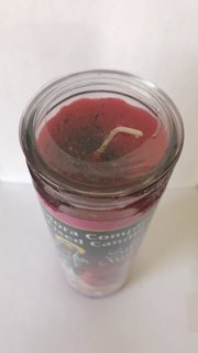 Santa Muerte Yo Puedo Mas Que Tu 7 Day Glass Candle Red Minimalist Religious Candle