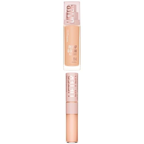 Bundle Base de Maquillaje Lifter Foundation, Revitaliza e Ilumina, Niacinamida y Ácido Hialurónico, Tono: 114-30 ml + Lifter Concealer, Hidrata e Ilumina el Contorno de Ojos, Tono: 20, 11 ml