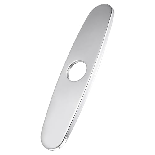 Plaque de robinet 8 pouces en acier inoxydable argenté pour évier