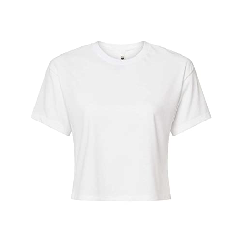Next Level Womens Ideal Crop Tee, S, White