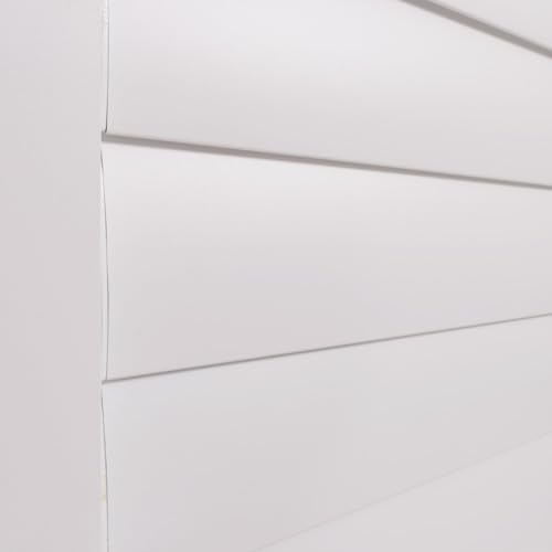 4er-Set Aluminium Schiebetür für Pergola HWC-L46, Terrassenüberdachung, Lamellenpaneel Modul, 206x369cm - weiß