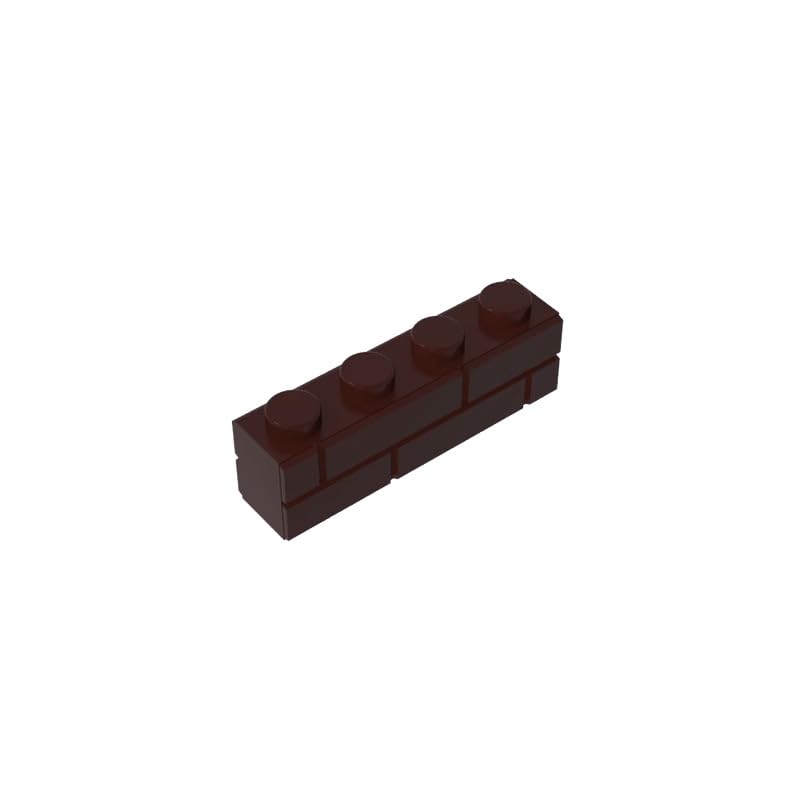 Gobricks 15533 Basic Bricks Brick Special 1x4 with Masonry Brick Profile 50 Pieces GDS-632 Compatible with Lego Building Blocks Color:Dark Brown โ image 1