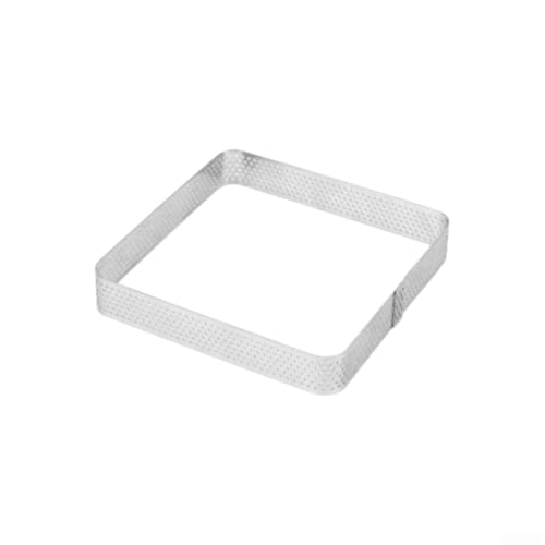Lot de 14 moules en acier inoxydable pour bagues | 304 outils de cuisson épais de qualité alimentaire avec trous de ventilation pour la fabrication de gâteaux, tartelettes et pâtisseries | Moule de