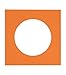 10x10 Mat Bevel Cut for 6x6 Photos - Precut Orange Circle Shaped Photo Mat Board Opening - Acid Free Matte to Protect Your Pictures - Bevel Cut for Family Photos, Pack of 1 Matboard