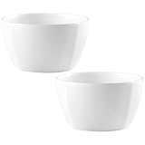 iplusmile 2 piezas Cuencos de Cerámica Cuadrados Profundos Bol para Sopa y Arroz Resistente al Calor Multifuncional para Fideos Ensaladas y Uso Doméstico y Profesional