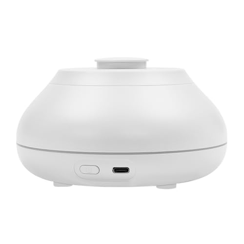 Difusor de aceite aromático blanco con efecto de 7 quemadores, humidificador portátil de aromaterapia con protección de apagado automático, para dormitorios, salones, oficinas 13,5 x 8 cm