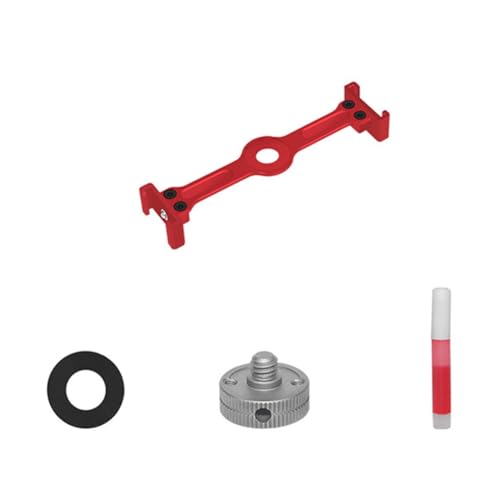 Louttary Adaptador de barra de extensión Vlog Cold Shoe, tornillo 1/4 PB para soporte de cámara de acción, luz LED, soporte de trípode de micrófono rojo doble