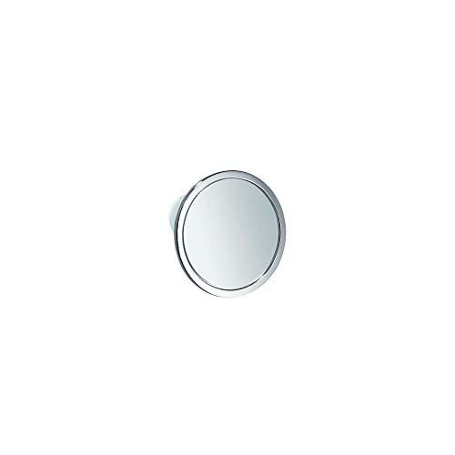 iDesign Round Bathroom Mirror with Suction Cup, Small No-Fog Shower Mirror Made of Chrome-Coated Metal, Practical Shower Accessory for Bathroom and Shower, Silver