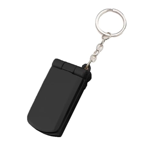 Mini Flip Phone Keychain Folding Cell Phone Shaped Charm Practical Key Holder