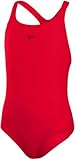 Speedo Mädchen ECO Endurance+ Medalist Badeanzug | Chlorbeständig | Recyclingmaterial | Bequeme Passform | Schwimmunterricht | Badeurlaub Fed Red 9-10