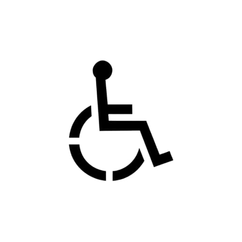 Handicap Stencil 48" Accessible Symbol Parking Lot Asphalt Marking Stencil 1.5MM Thick Template for Parking Lots Garages Hotels and Shopping Centers by Marketing Holders
