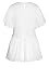 City Chic Women's Apparel Women's Plus Size Embroidered top with tie Back Waist, Ivory, S