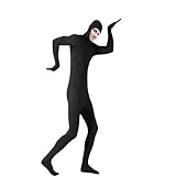 【TERA】全身タイツ 顔なし 大人 子供 男性 女性 宴会 宴会芸 顔出しで面白さ倍増 (ブラック,顔出しタイプ, 170cm)