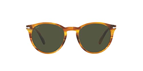 Persol Po3152S Round Sunglasses, Striped Brown/Green, 52 Mm #TOP1